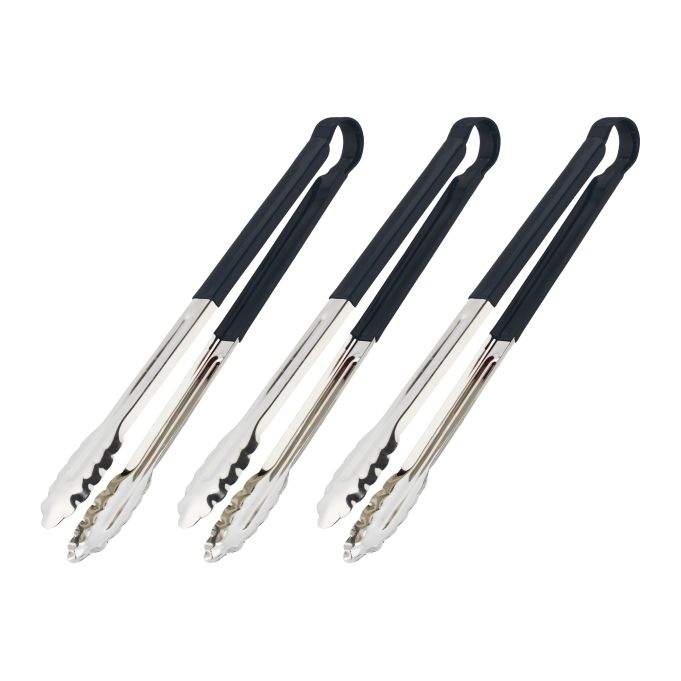 Grilltang i rustfrit stål, sæt med 3 stk