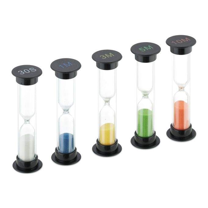 Timeglas - sæt med 5 stk