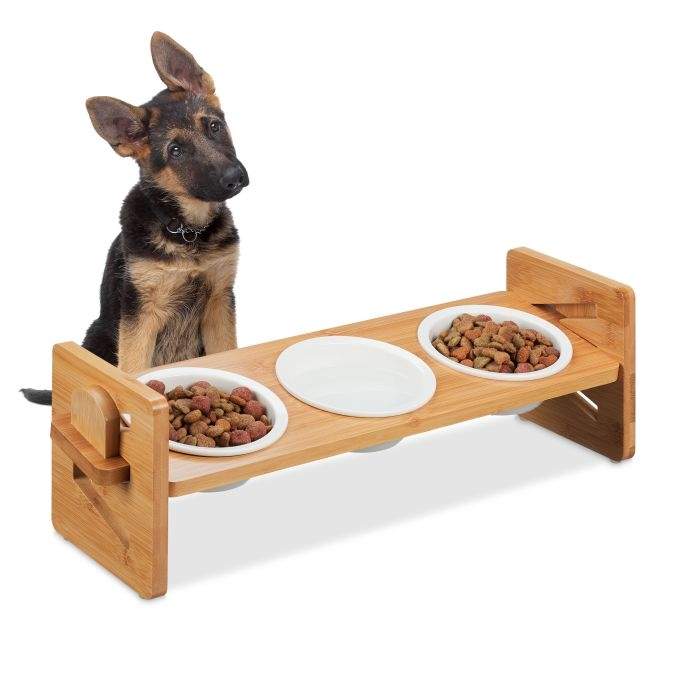 Foderstation til hunde justerbar i højden