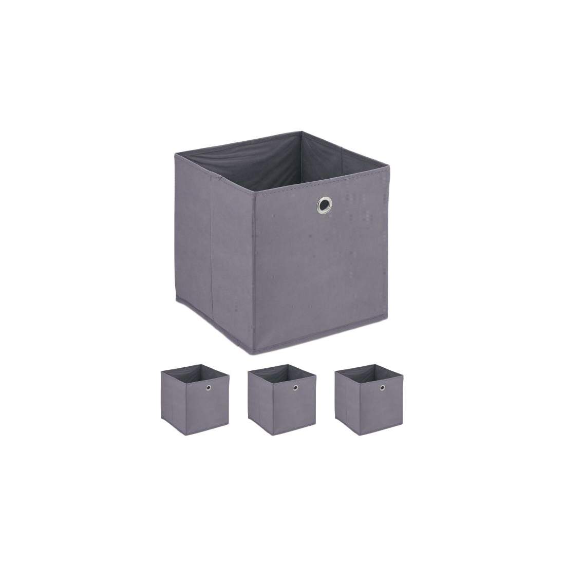 Grå förvaringslåda - 4 st | Leksaker & Spel - Leksaker | Pryloteket