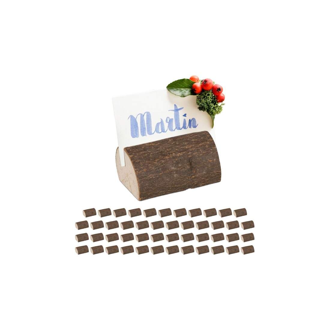 Hållare för platskort, träset om 48 st | Mode & Accessoarer - Kläder - Skor | Pryloteket