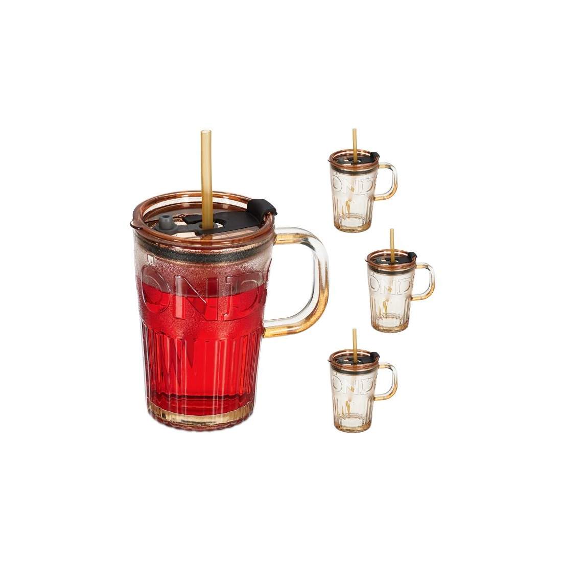 Set med 4 dricksglas med handtag | Hem & Hobby - Hem & Hushåll - Kök - Köksredskap | Pryloteket