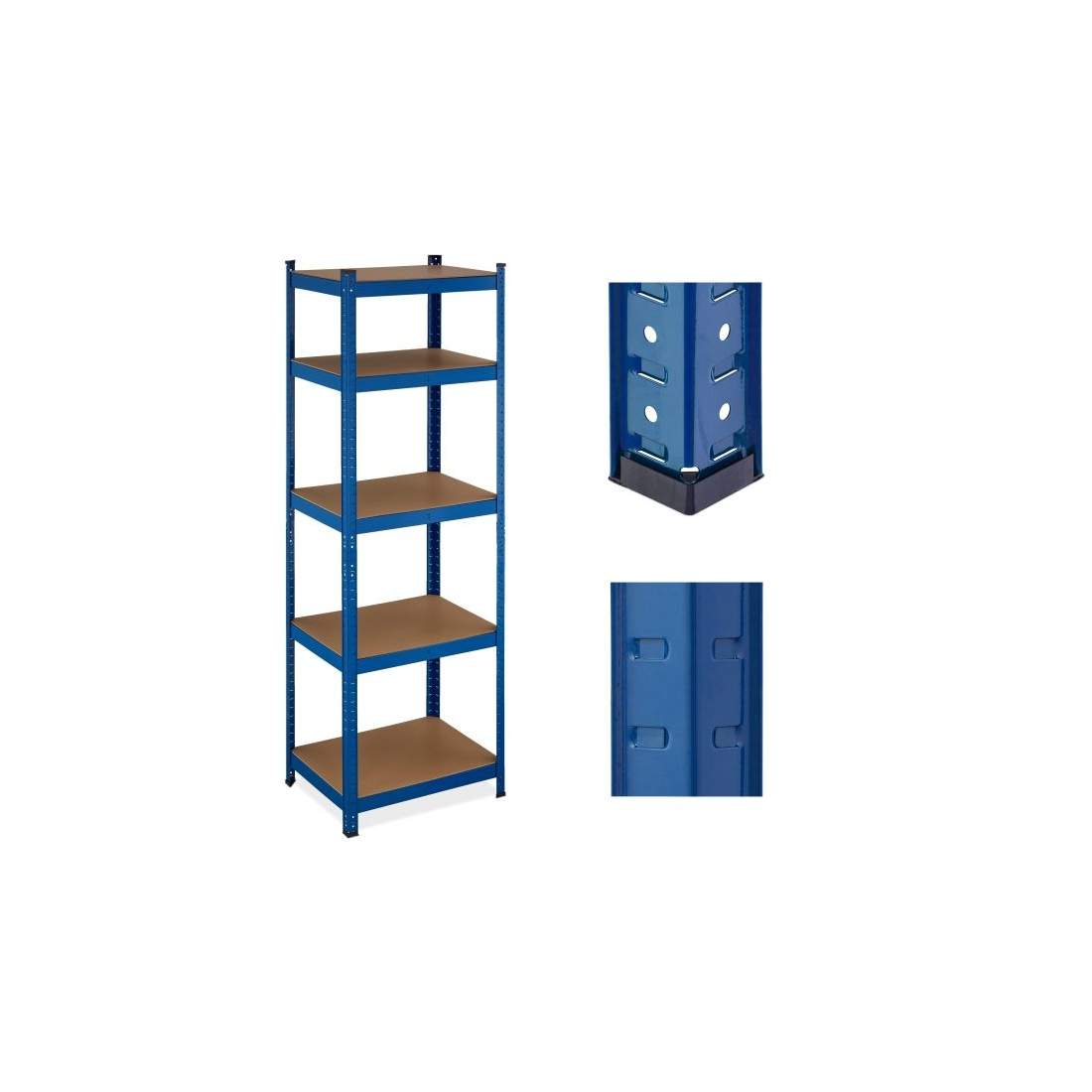 Blå rejäla hyllor med 5 nivåer | Hem & Hobby - Hem & Hushåll - Tvätt | Pryloteket