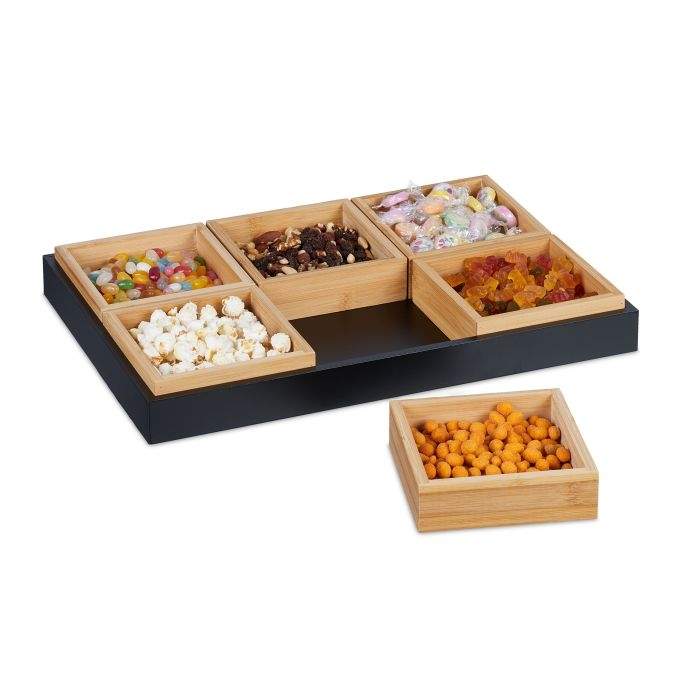 Snackskål med serveringsbakke