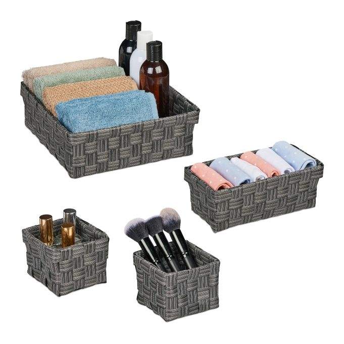 Opbevaringskurv sæt med 4