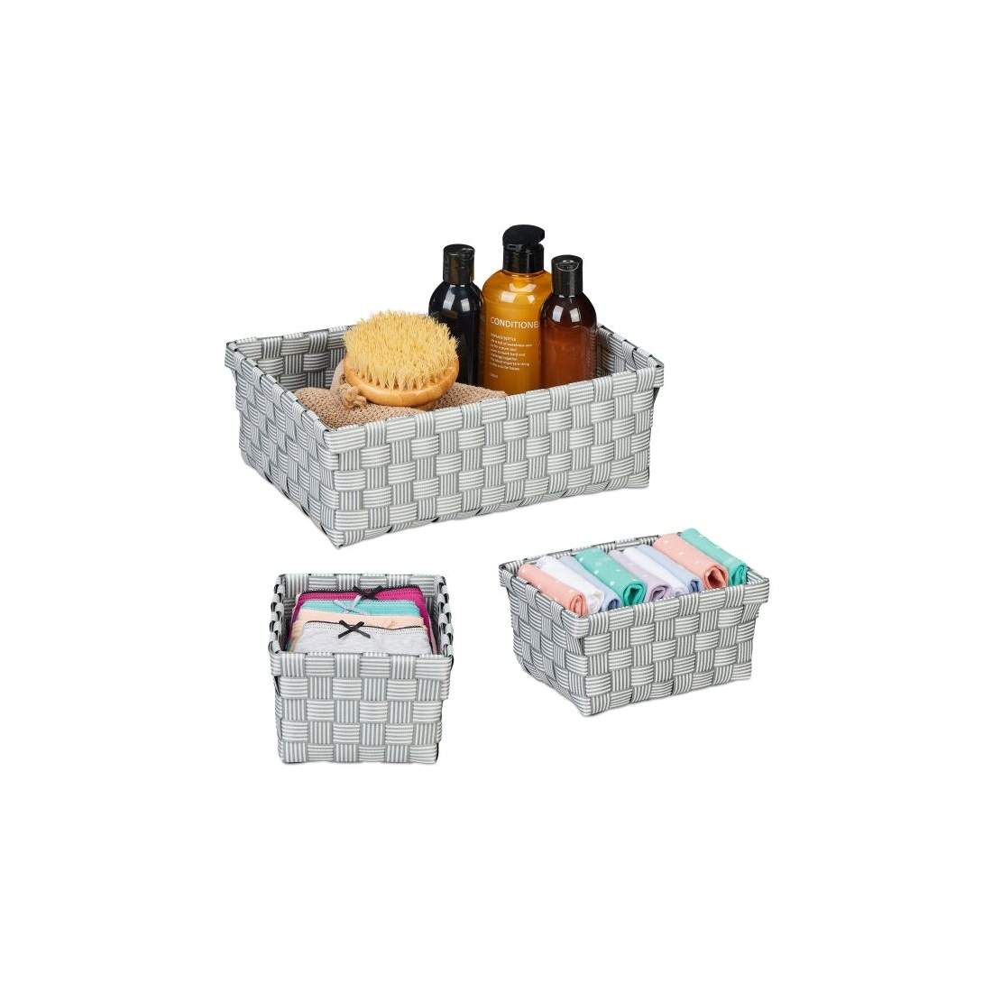 Förvaringskorg set om 3 | Mode & Accessoarer - Kläder - Underkläder | Pryloteket