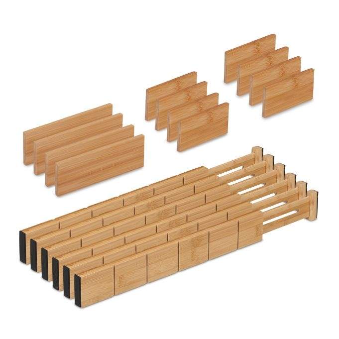 18-osainen bambu laatikonjakajasarja