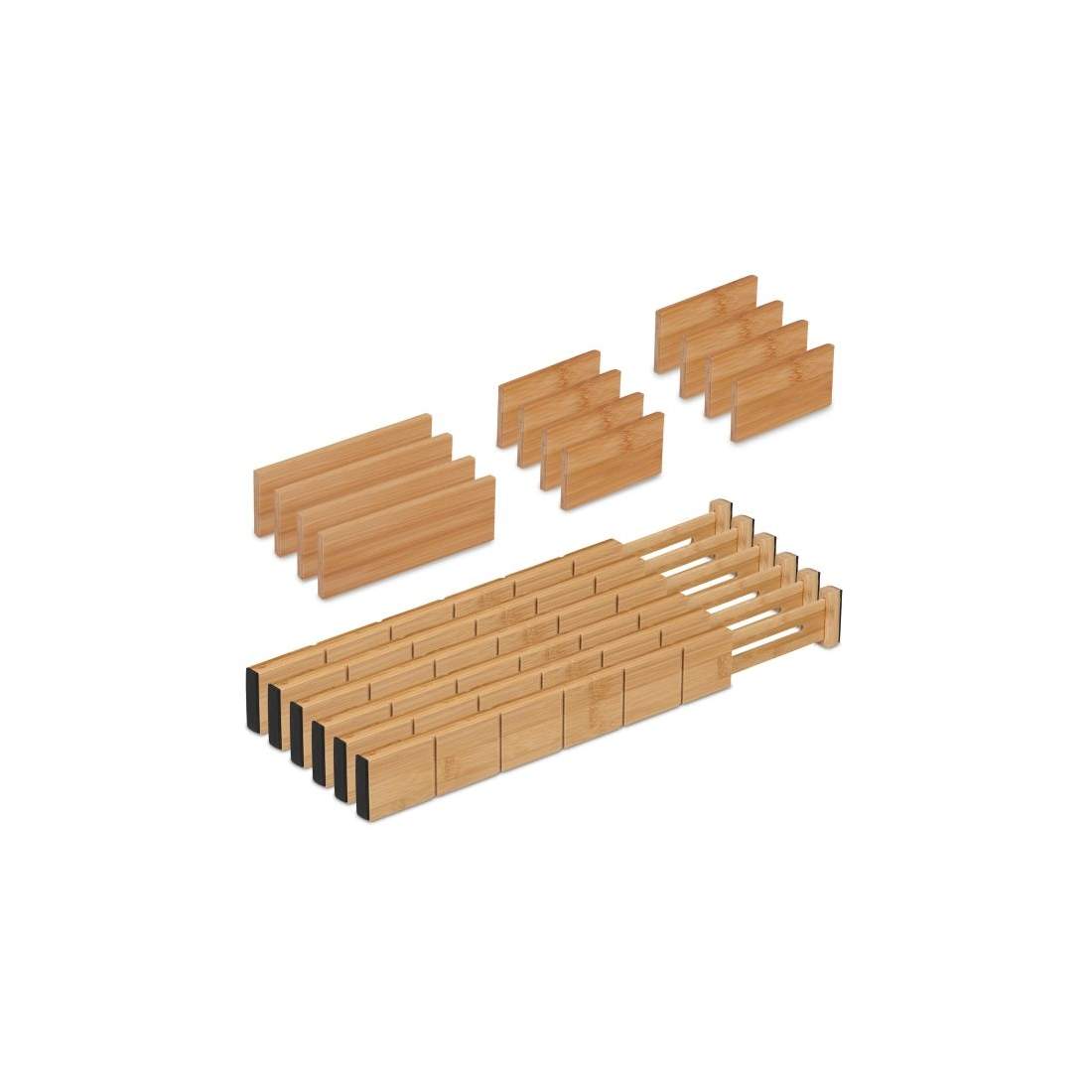 Lådavdelare i bambu i 18 delar | Hem & Hobby - Hem & Hushåll - Kök - Köksförvaring - Kökslådor | Pryloteket