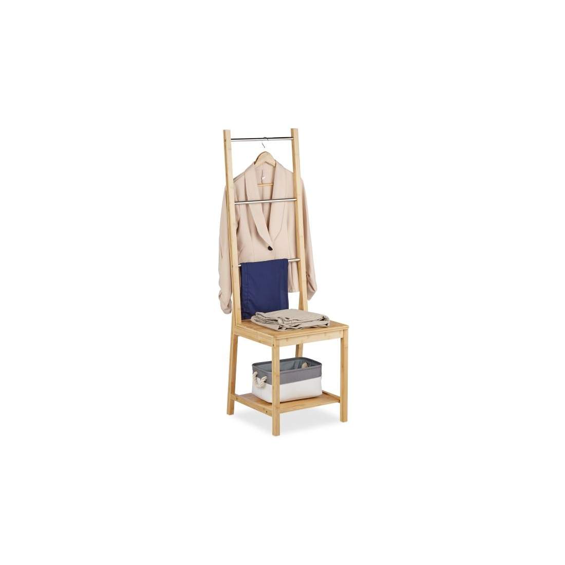 Gentlemans butlers chair bambu & rostfritt stål | Mode & Accessoarer - Accessoarer | Pryloteket