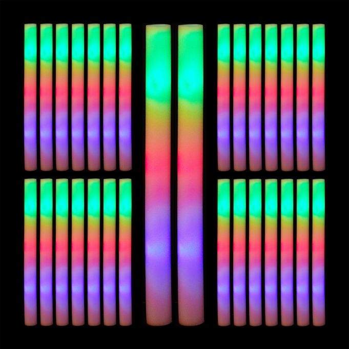 sæt med 30 LED-glødestave i skumplast