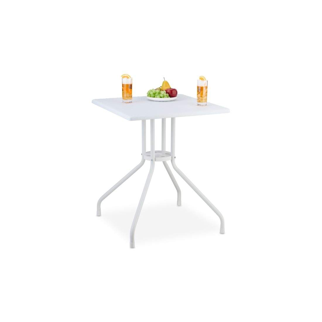 Trädgårdsbord i vit rottinglook | Hem & Hobby - Hem & Hushåll - Trädgårdsartiklar - Trädgårdsbord | Pryloteket