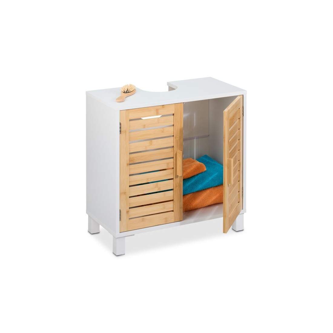 Tvättställsskåp med bambudörrar | Hem & Hobby - Hem & Hushåll - Textil - Handdukar | Pryloteket