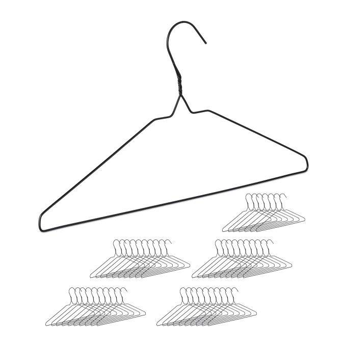 Sorte bøjler 48-pak