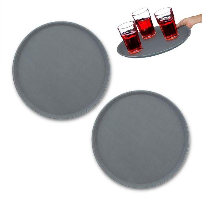 Rund serveringsbakke 2-pak 45 cm