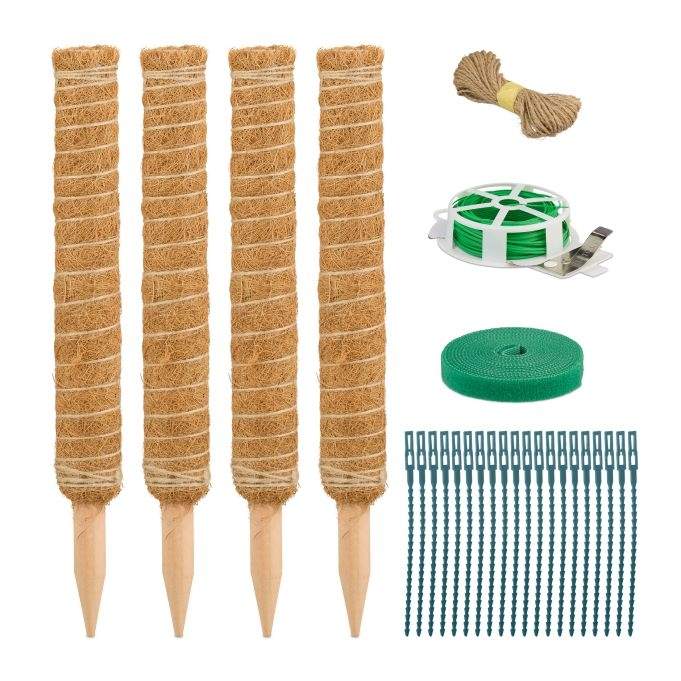 Kokosstænger 4-pak 40 cm med tilbehør