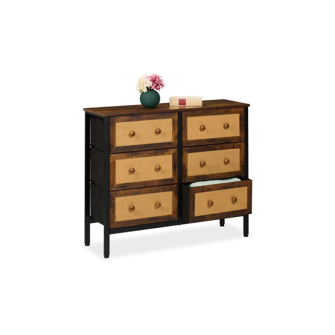 Byrå med 6 lådor i rottingstil | Hem & Hobby - Hem & Hushåll - Sovrum | Pryloteket