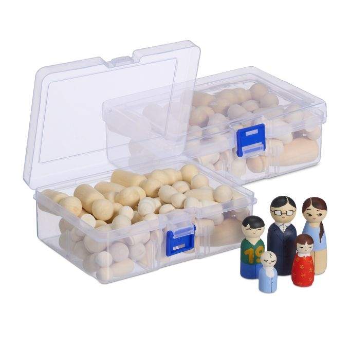 Træfigurer til at male 100 sæt