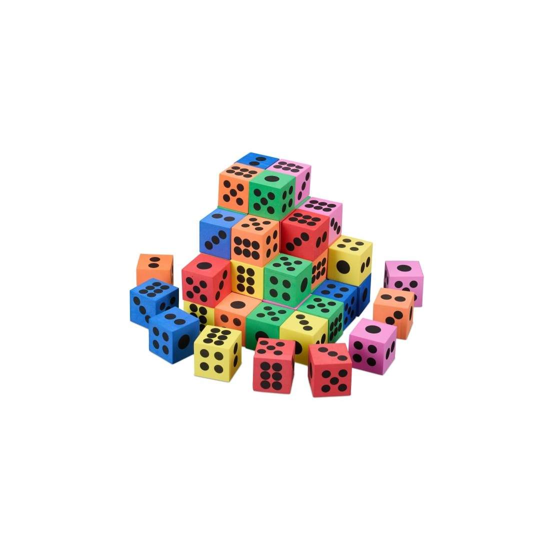 Färgglada mjuka tärningar 48-pack | Leksaker & Spel - Sällskapsspel - Tillbehör - Tärningar | Pryloteket