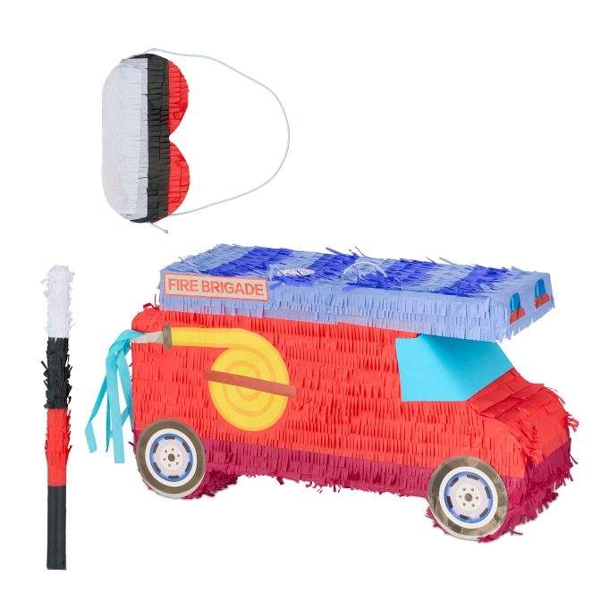 Pinata brandbil med pinne och mask | Leksaker & Spel - Leksaker | Pryloteket