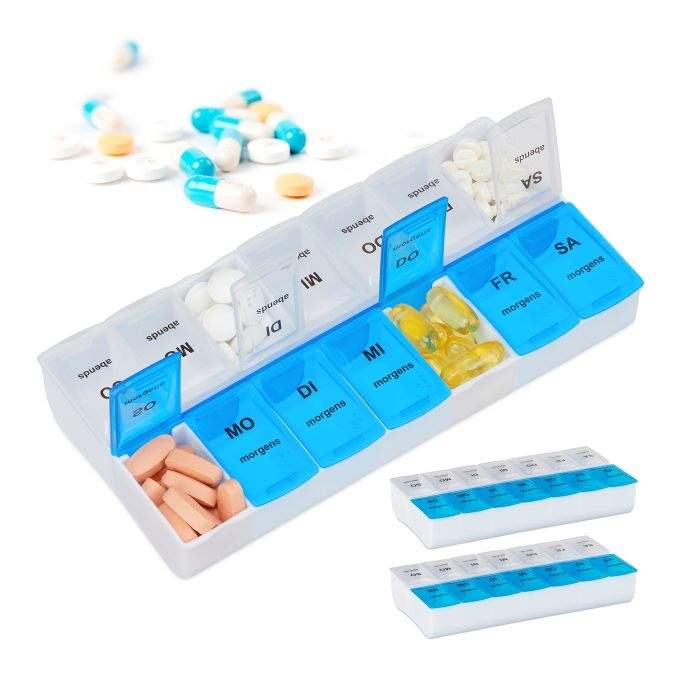 3-pak tabletæsker 7 dage 2 rum