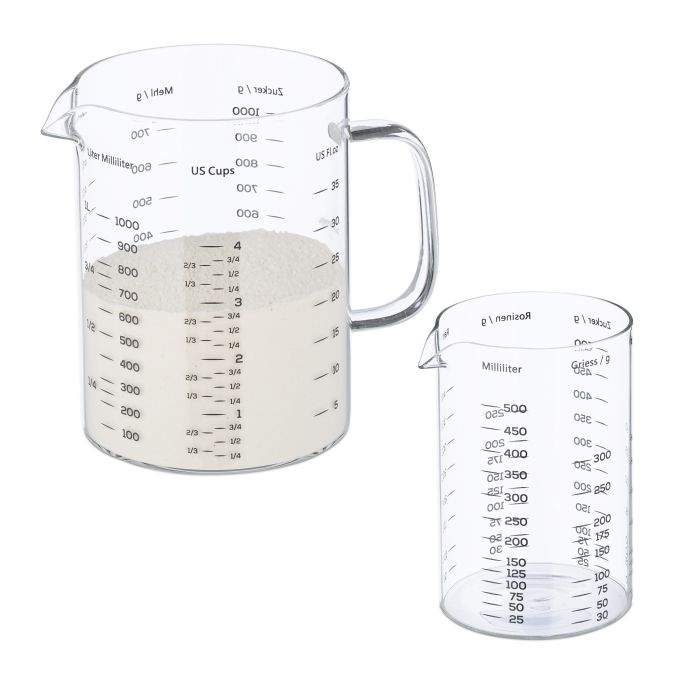 Glasmålekande 2-delt sæt