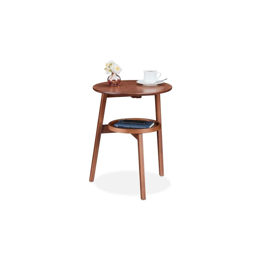 Runt sidobord med 2 plan | Hem & Hobby - Hem & Hushåll - Sovrum | Pryloteket