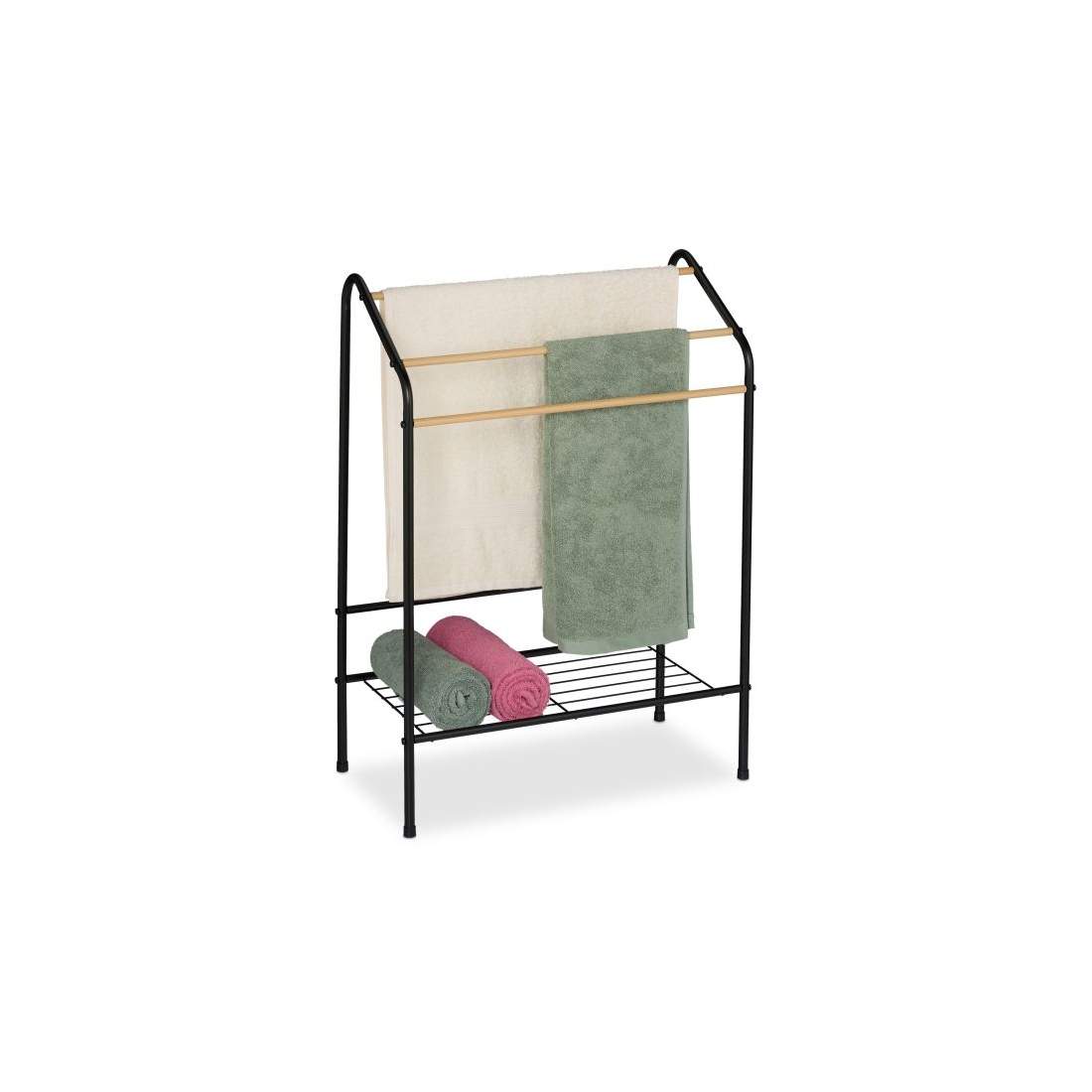 Handdukstork i metall med hylla | Hem & Hobby - Hem & Hushåll - Textil - Handdukar | Pryloteket