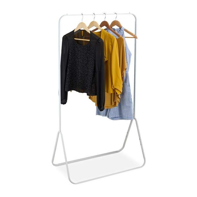 Tøjbøjle i hvidt metal