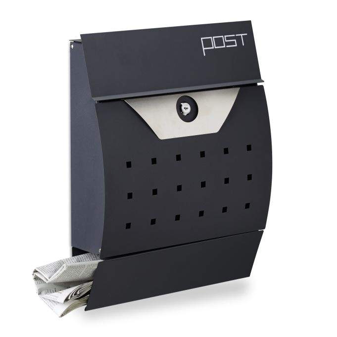 Brevkasse med avisholder