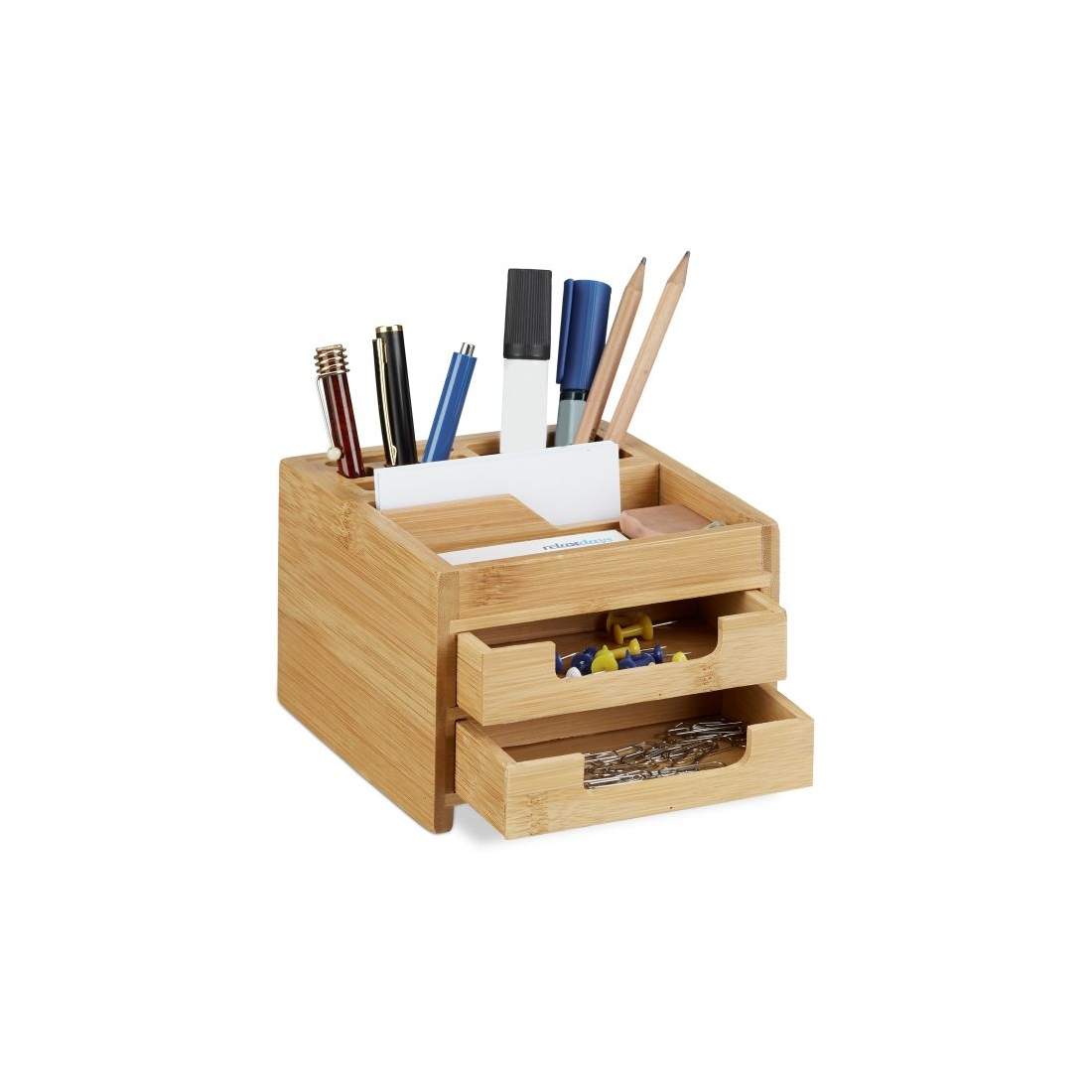 Skrivbordsorganisation i bambu | Hem & Hobby - Hem & Hushåll - Kök - Köksredskap - Lock | Pryloteket