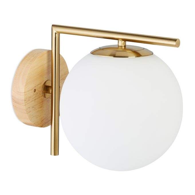 Væglampe GLOBI messing farvet