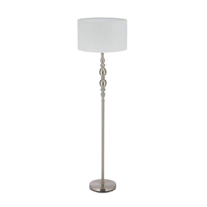 Gulvlampe med stofskærm
