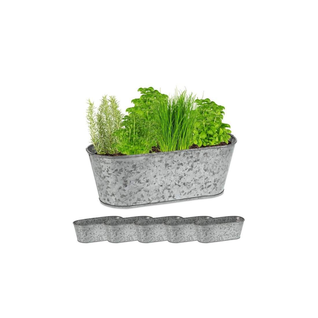 Oval zinkbalja om 6 st | Hem & Hobby - Hem & Hushåll - Balkong | Pryloteket