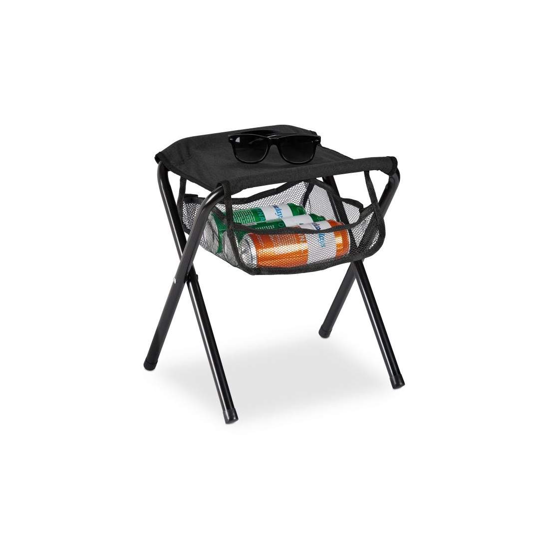 Hopfällbar pall upp till 120 kg svart | Elektronik - Tillbehör Mobil & Surfplatta - Mobiltillbehör - Mobilkablar - Tillbehör | Pryloteket