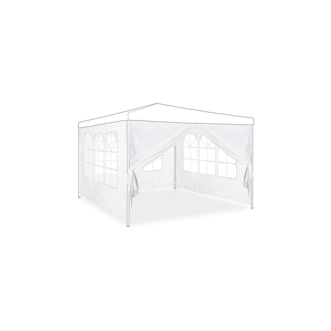 4 st. sidoväggar för partytält