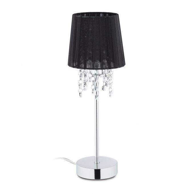 Krystal bordlampe med organza skærm