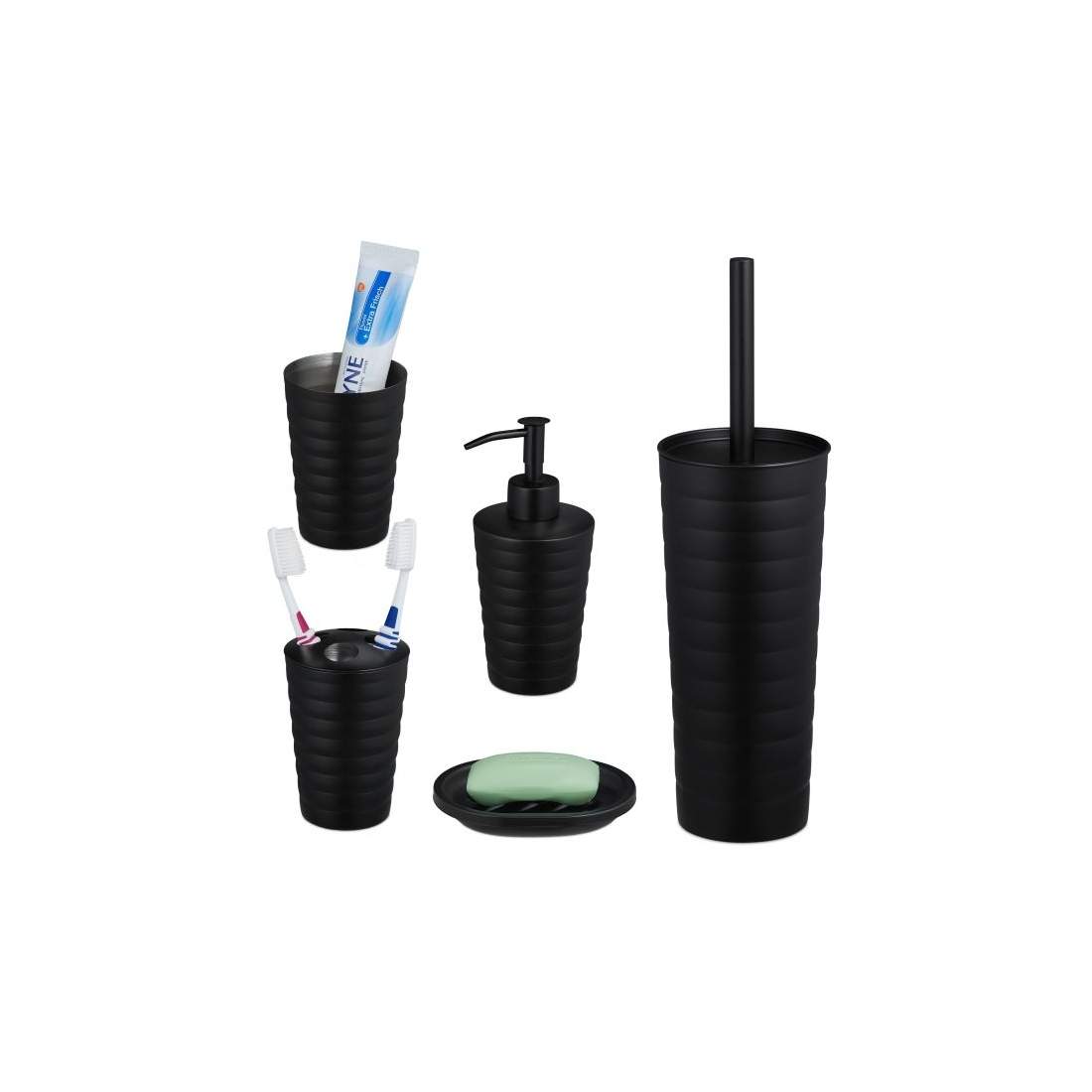 Badrumsset 5 delar | Hem & Hobby - Hem & Hushåll - Badrum - Tandborsthållare | Pryloteket