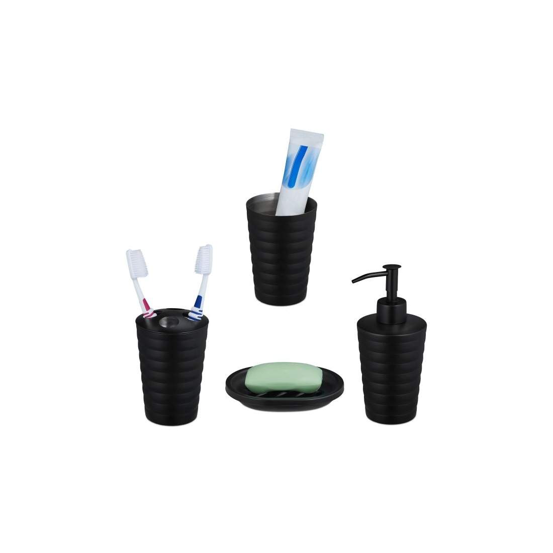 Badrumsset 4 delar | Hem & Hobby - Hem & Hushåll - Badrum - Tandborsthållare | Pryloteket
