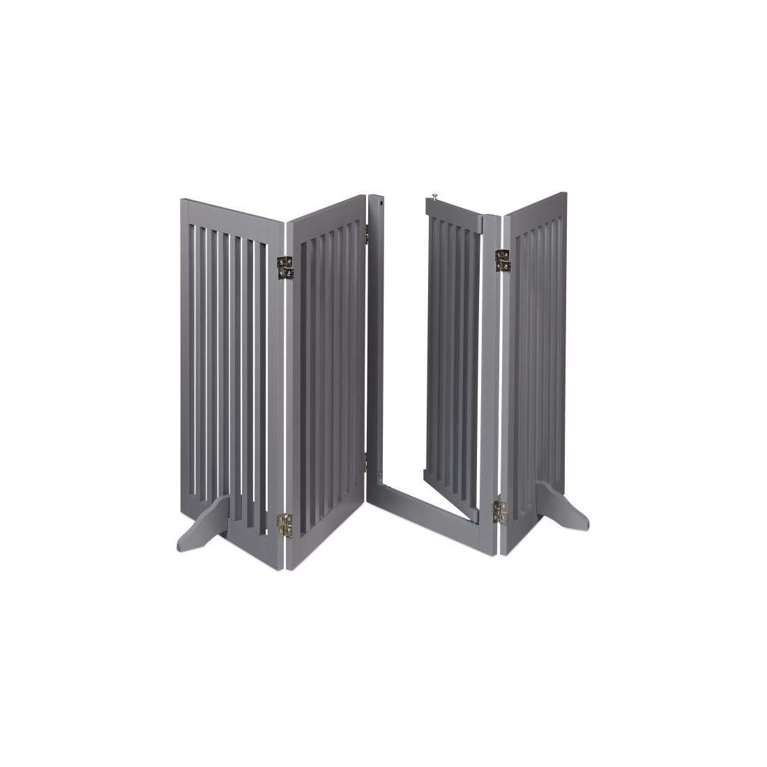 Grå säkerhetsgrind med dörr 92 cm | Hem & Hobby - Hem & Hushåll - Hemsäkerhet - Barnspärrar & Anpassning - Barngrindar & Trappgrindar | Pryloteket