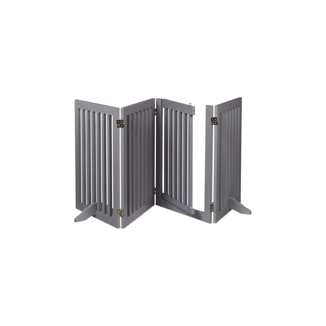 Grå säkerhetsgrind med dörr 70 cm | Hem & Hobby - Hem & Hushåll - Hemsäkerhet - Barnspärrar & Anpassning - Barngrindar & Trappgrindar | Pryloteket