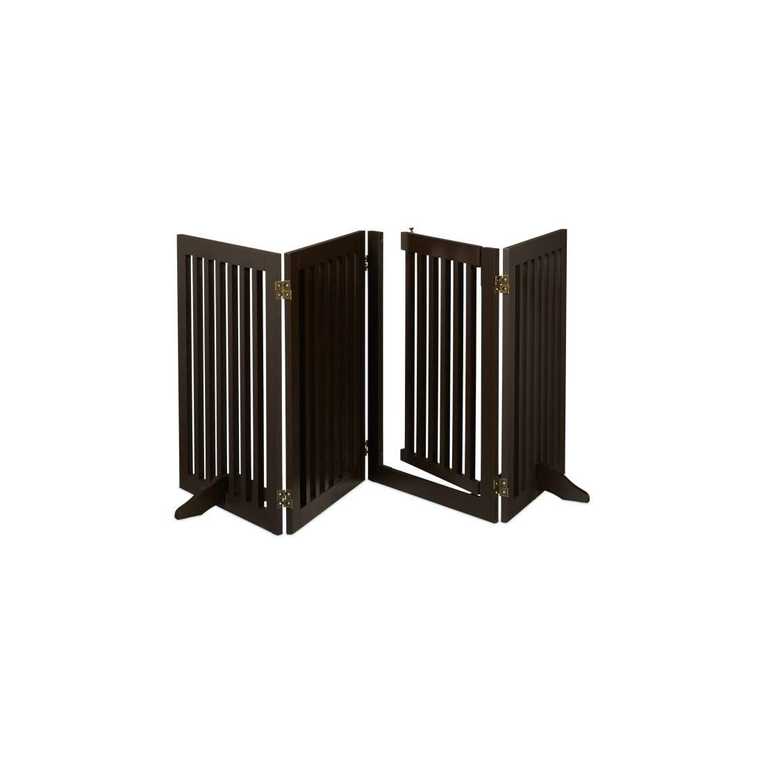 Brun säkerhetsgrind med dörr 70 cm | Hem & Hobby - Hem & Hushåll - Hemsäkerhet - Barnspärrar & Anpassning - Barngrindar & Trappgrindar | Pryloteket