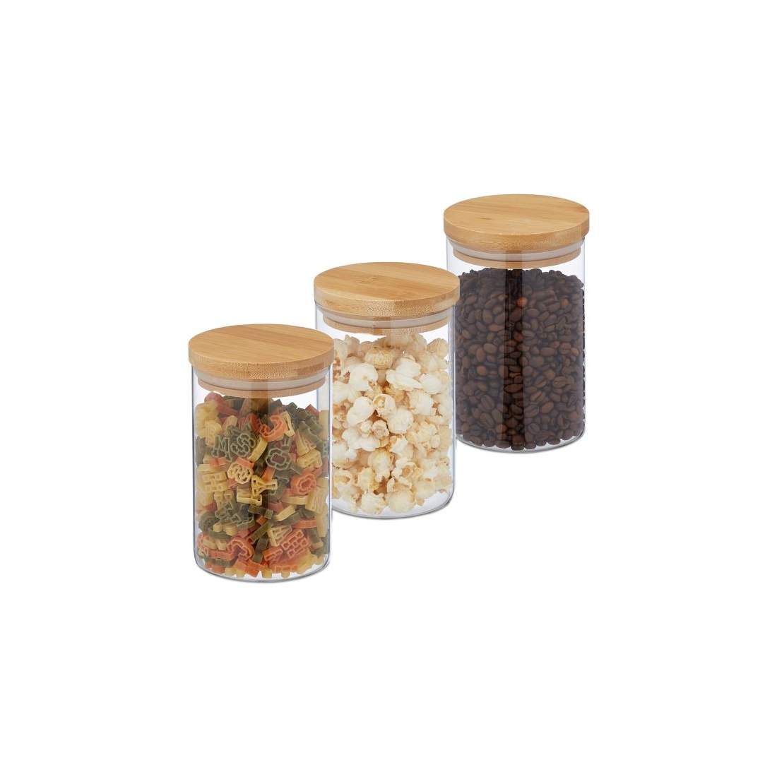 3 st. Förvaringsburkar i olika storlekar | Hem & Hobby - Hem & Hushåll - Kök - Köksförvaring - Förvaringsburkar | Pryloteket