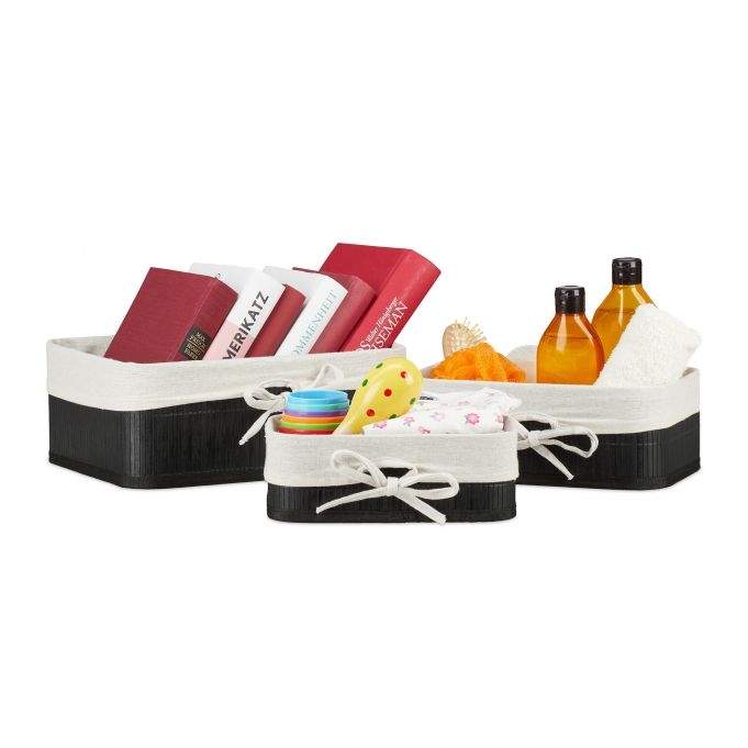 Bambus opbevaringskurve sæt med 3