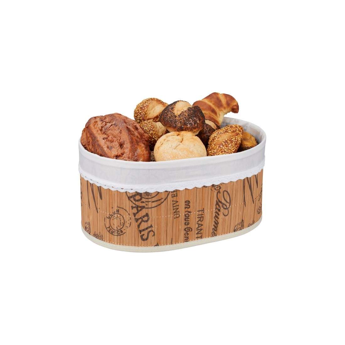 Brödkorg i bambu med tyginlägg | Hem & Hobby - Hem & Hushåll - Tvätt | Pryloteket