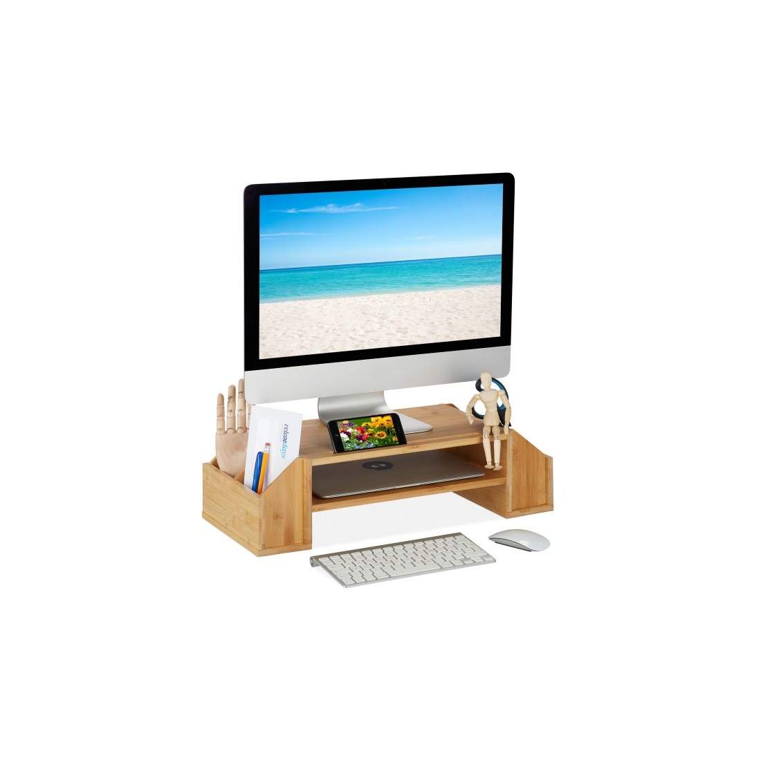 Bambu skärmstativ | Hälsa & Skönhet - Personvård - Vård & Rehabilitering - Hållning | Pryloteket