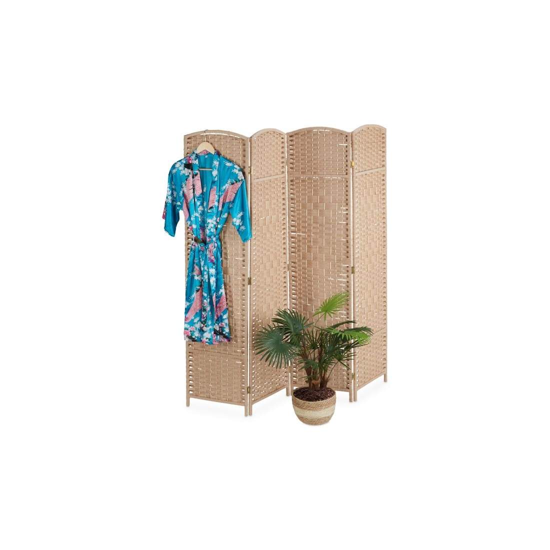 Skärm 4-delad i naturlig nyans | Hem & Hobby - Hem & Hushåll - Sovrum | Pryloteket