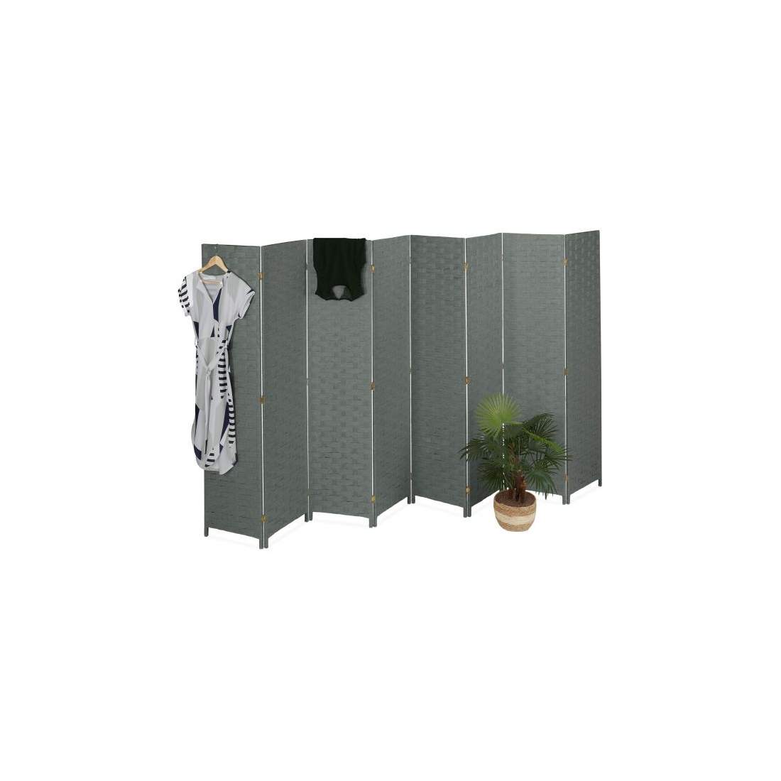 Skärm 8 delar i grått | Hem & Hobby - Hem & Hushåll - Sovrum | Pryloteket