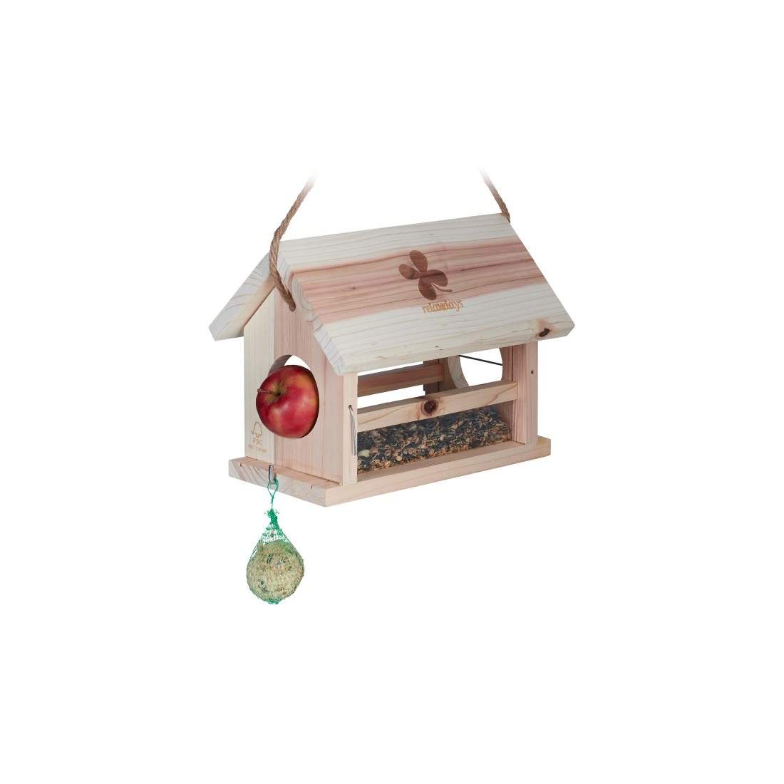 Fågelmatare i naturligt trä | Hem & Hobby - Hem & Hushåll - Kök - Köksredskap - Lock | Pryloteket