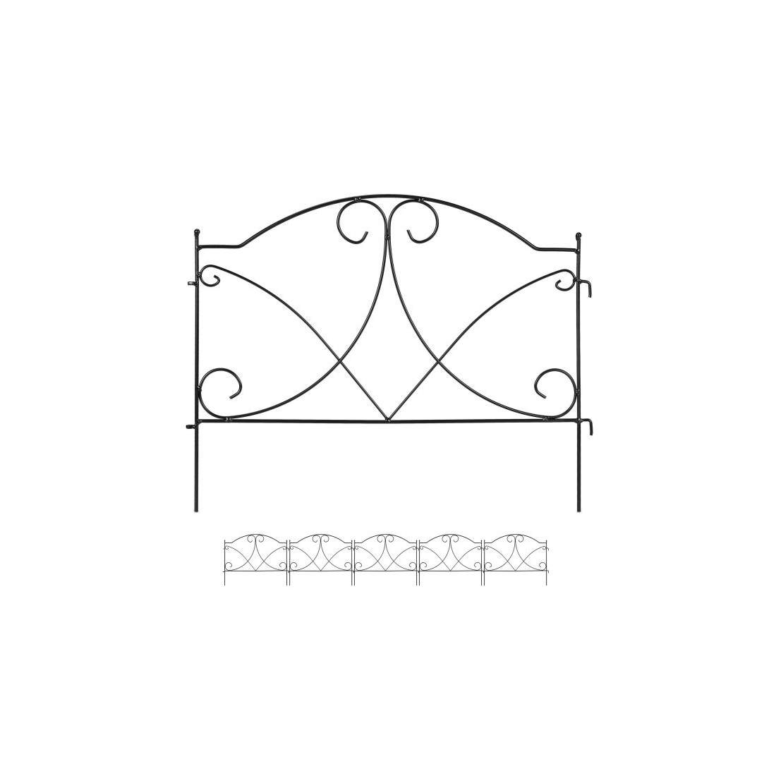 blomsterrabattstaket i metall i 6 delar | Hem & Hobby | Pryloteket