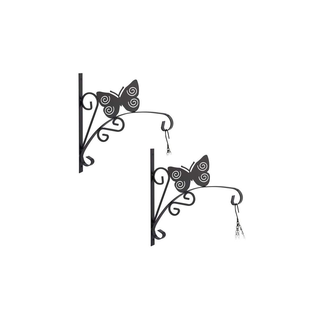 2x Hållare för upphängning av korg med fjäril | Hem & Hobby - Hem & Hushåll - Balkong | Pryloteket